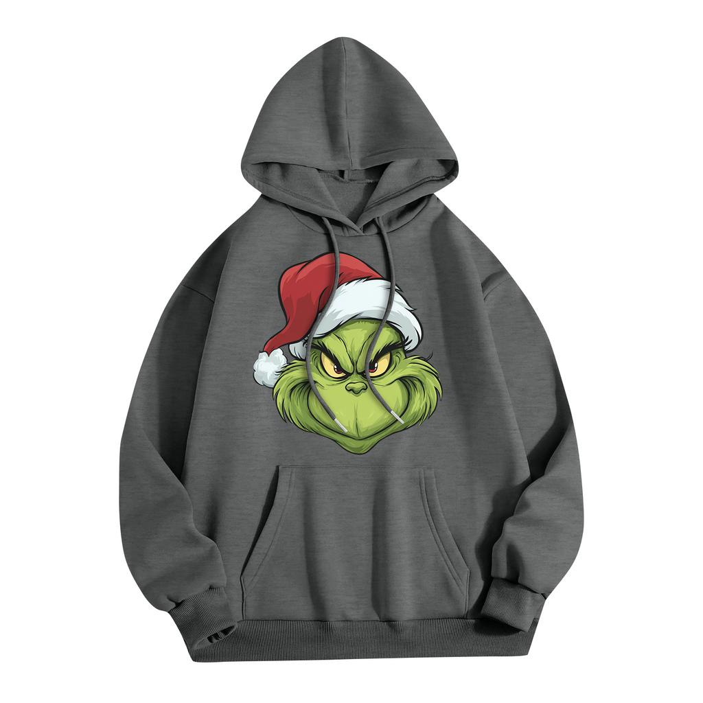 Women's Fashion Christmas Printed Casual Hooded Sweatshirt With Pockets