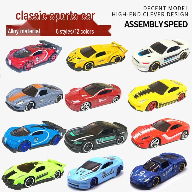 1:64 Diecast Alloy Cars - Set of 12 Boxed Models for Boys, Sliding Metal Car Toys