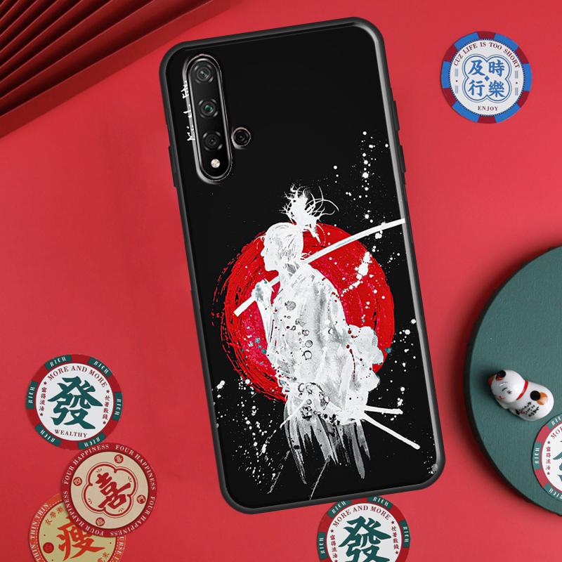 Japanese Bushido Samurai For Huawei P60 Pro P30 P40 Lite Nova 7i 8i 11i 12i 12s 10 9 SE Y90 Y60 Y70 Y72 Y61 Y91 Case