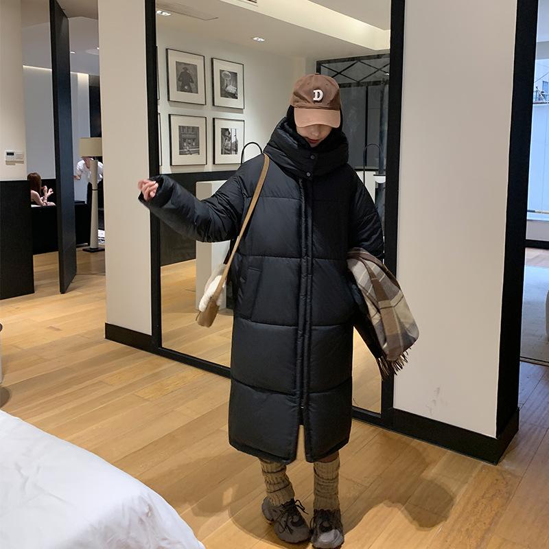 Women's Extra Long Hooded Down Coat Winter Puffer Jacket