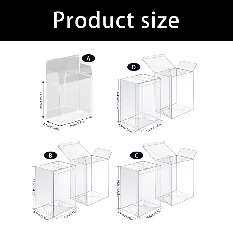 Scratchproof Card Collection Box With Clear Design PVC Packing Box Display Holder For Various Card Organzing Solution