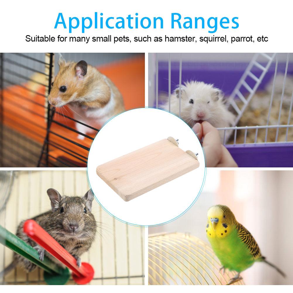 Small Pet Natural Wood Stand Platform Toy Rectangular Wooden Jumping Climbing Springboard Toy