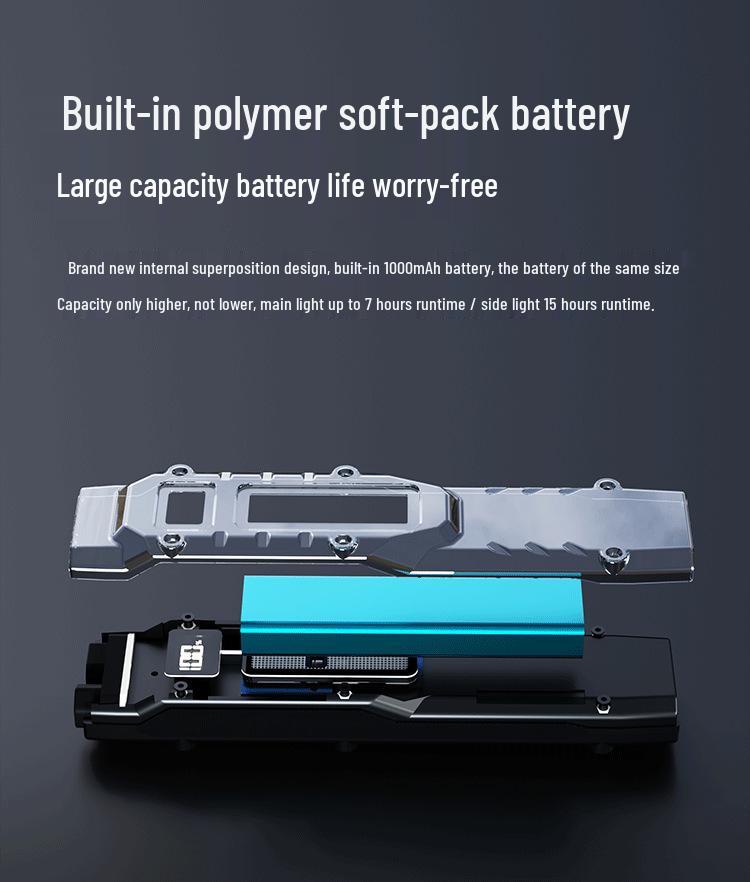 Ultra-Thin Portable LED Flashlight with Pen Clip and Digital Display for Outdoor EDC Tactical Use