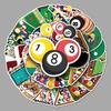 50pcs Trendy Billiards Stickers - Waterproof Decorative for Luggage, Laptop & More