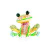 Ctue Rhinestone Frog Brooches for Women Luxury Lovely Vivid Animal Alloy Brooch Pin Trendy Men Suit Coat Gifts
