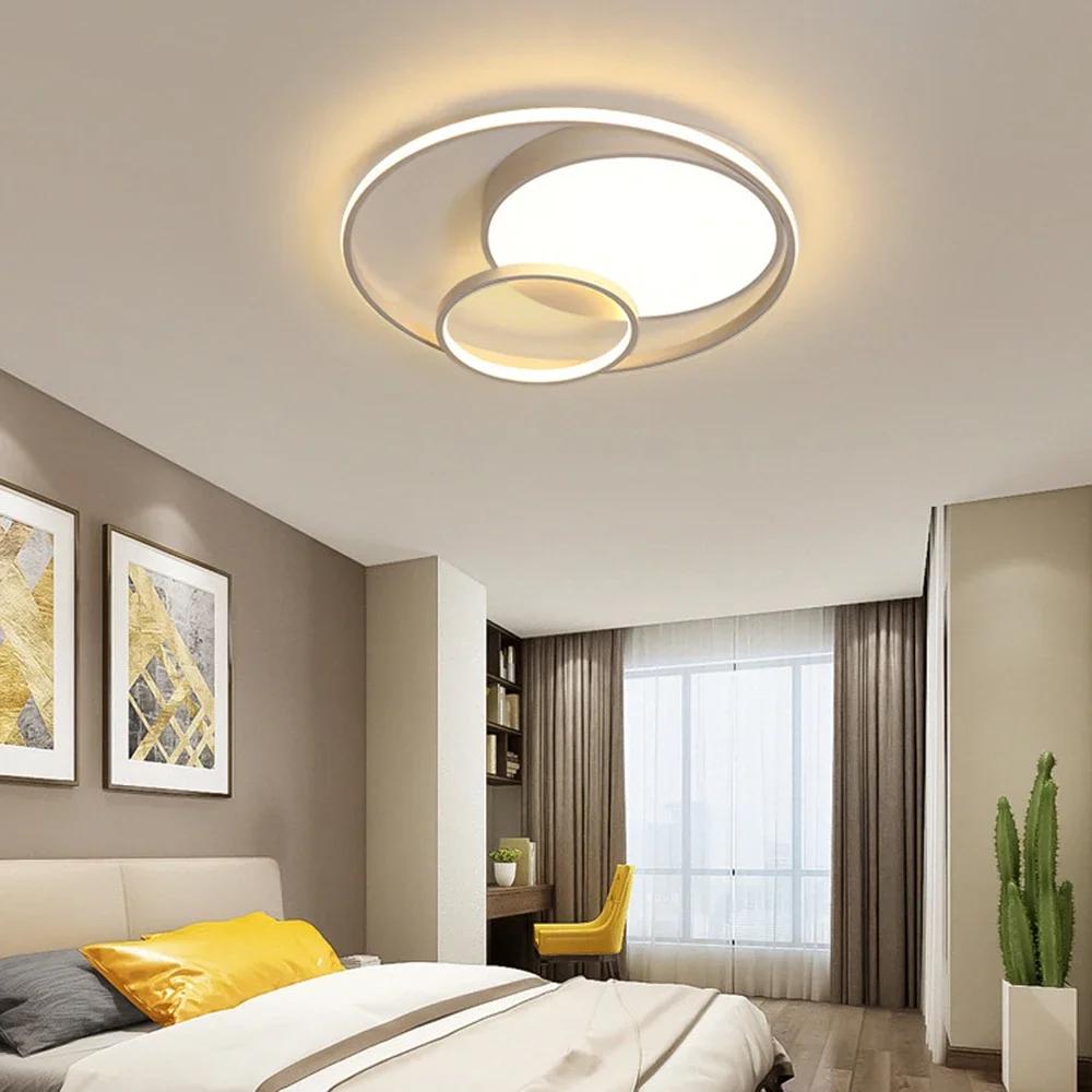 3-Ring LED Ceiling Light,3-Color Dimmable Round Ceiling Lamp,Modern 55W Adjustable Lighting,for Dining Room,Living Room,Bedroom