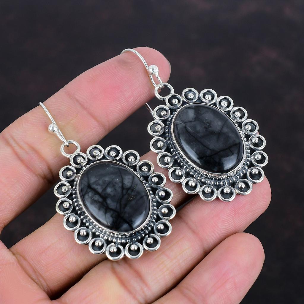 Picasso Jasper Gemstone Earrings 925 Sterling Silver Earring Handmade Boho Jewelry Birthstone Earring Gifts For Women Picasso Jasper Jewelry