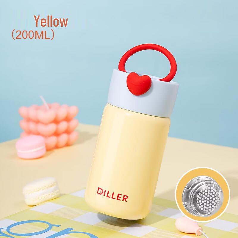 Diller Love Heart Mini Insulated Tea Infuser Bottle
