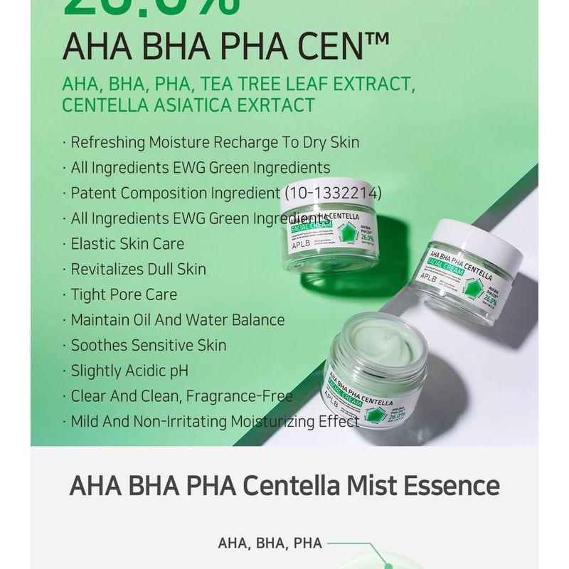 APLB - AHA BHA PHA Centella Facial Cream Set