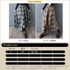 Checkered Long Skirt with Elastic Irregular and Tight Medium Plus Sizes Fluffy and Perfect for Everyday and Fall [POGCZMKK] Women's Skirt, Waist,