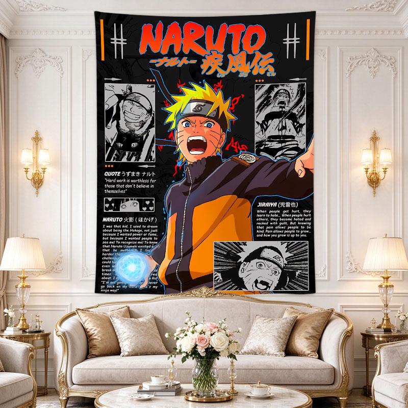 Naruto Shippuden Magazine Spread Poster Rasengan Manga Panels Quotes