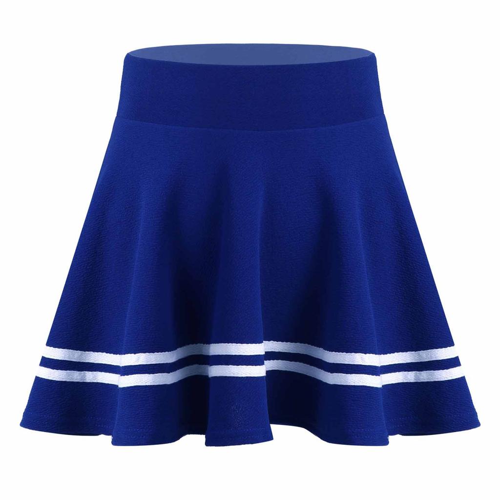 Dámská rozšířená áčková minisukně s vysokým pasem a širokým elastickým pásem, ležérní pruhovaná sukně s lemem pro dívky nebo dámy, pro každodenní nošení