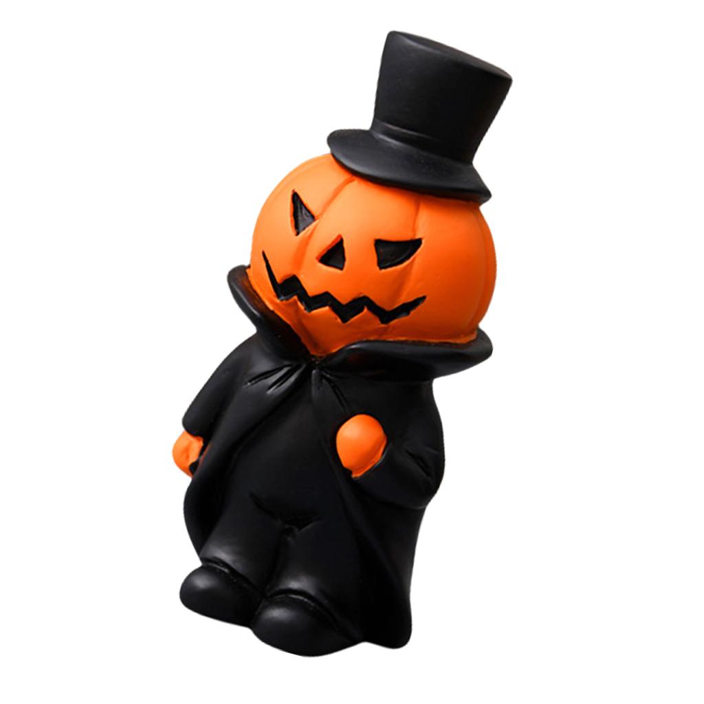 Eye Catching Halloween Pumpkin Resin Artwork Pumpkins Shaped Sculpture Desktop Decoration Decorative Home Ornament