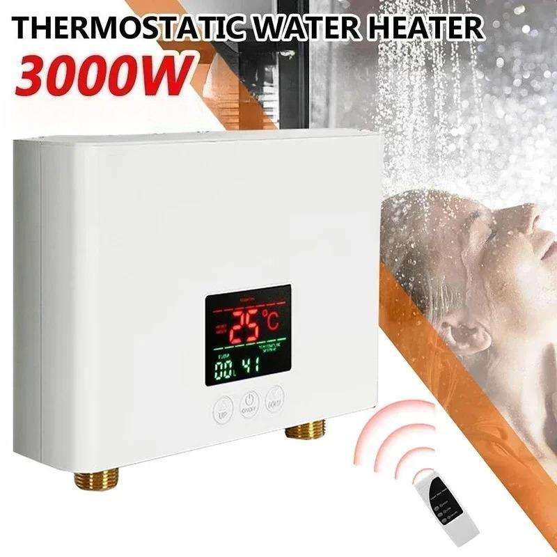 Instant Tankless Electric Water Heater 5500W 220V Wall Mounted Fast Heating for Bathroom Shower Kitchen Sink Water Tap