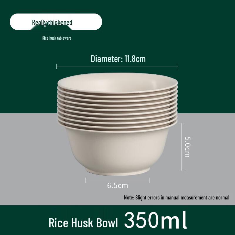 Eco-Friendly Rice Husk Disposable Tableware Set