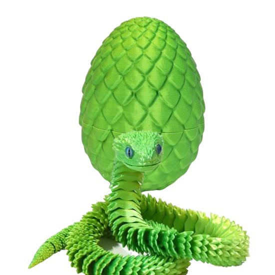 

1 Набор 3D-печатная фигурка змеиного яйца с подвижными суставами, фигурка змеиной скорлупы, игрушка-непоседа, змеиное яйцо с шарнирами