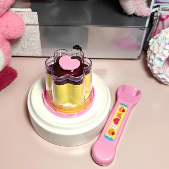 Simuliertes Pudding-Fütterspielzeug mit einziehbarem Löffel Rollenspiel Plüschtier Baby-Puppe Fütterungs-Interaktionsspielzeug Osterkorb-Füller