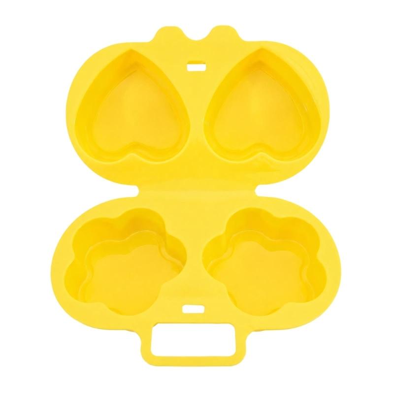 Hinged Microwave Egg Poacher in Food-Contact-Grade Polypropylene, with Separate Cavities to Cook 2 Eggs at Breakfast