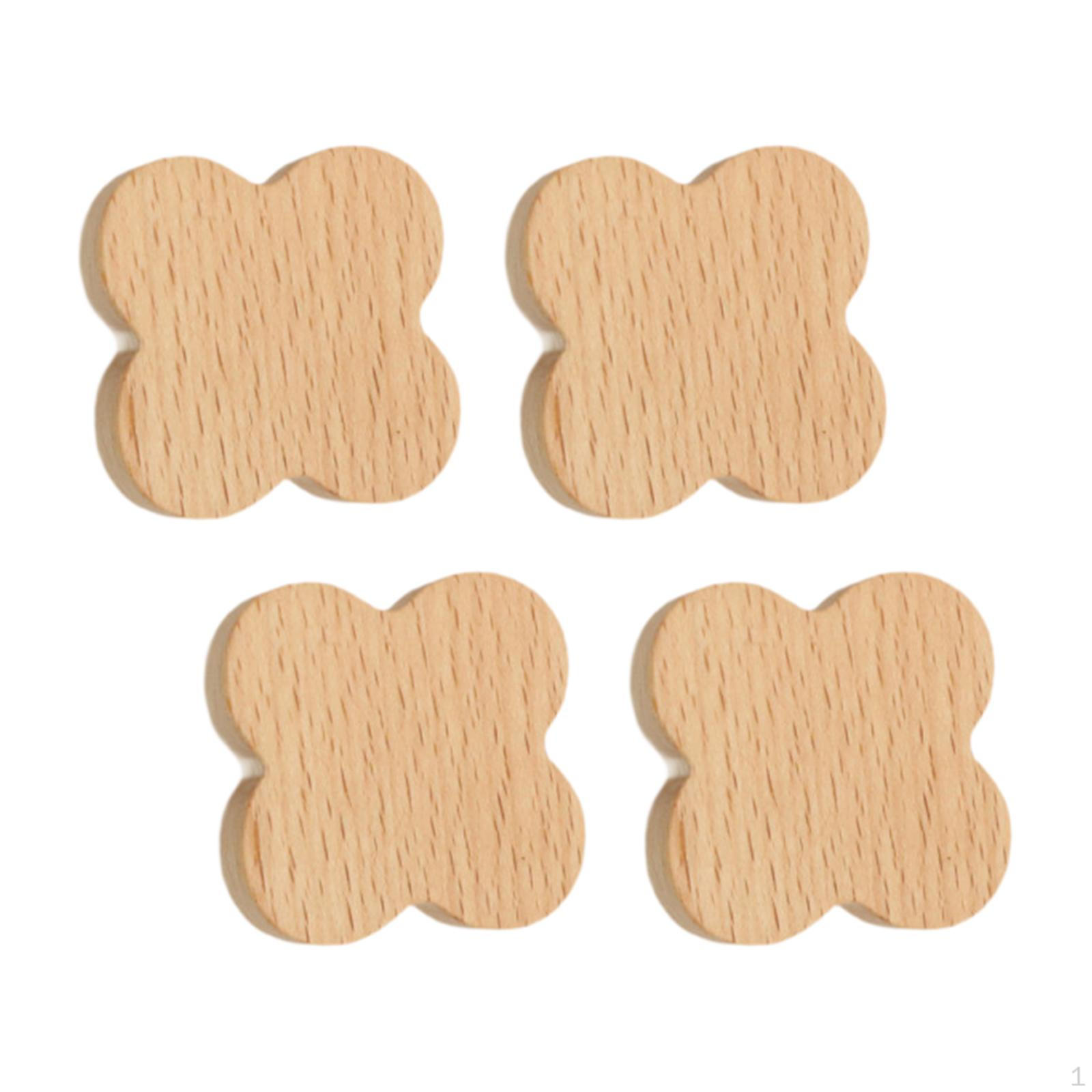 

4 предмета, деревянные ручки для комода, ручки для мебельного шкафа в стиле бохо leave