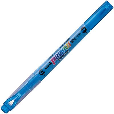 Mitsubishi Pencil Window Bold and Fine Sky Pack of 10 Pro-Pass Highlighter, Tips, Blue, PUS102T.48,