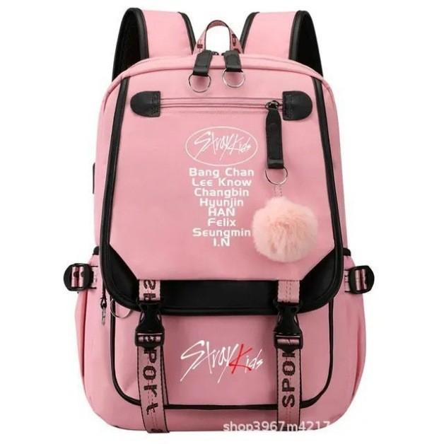 Stray Kids Travel Backpack With Usb Charging Port For School And Commuting