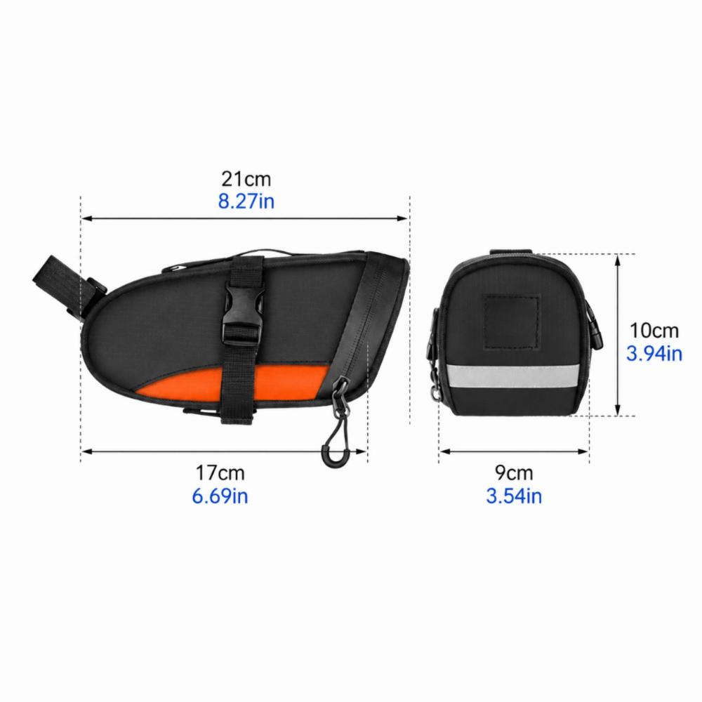 1.2L Capacity Cycling Tail Bag Waterproof Cycle Storage Bag Bike Saddle Bag  Under Seat Storage