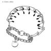 Dog Necklace Chain Chrome Stainless Steel Chain Dog Collar With Protective Case Size Individually Adjustable Dog Collar For Small Medium Dogs