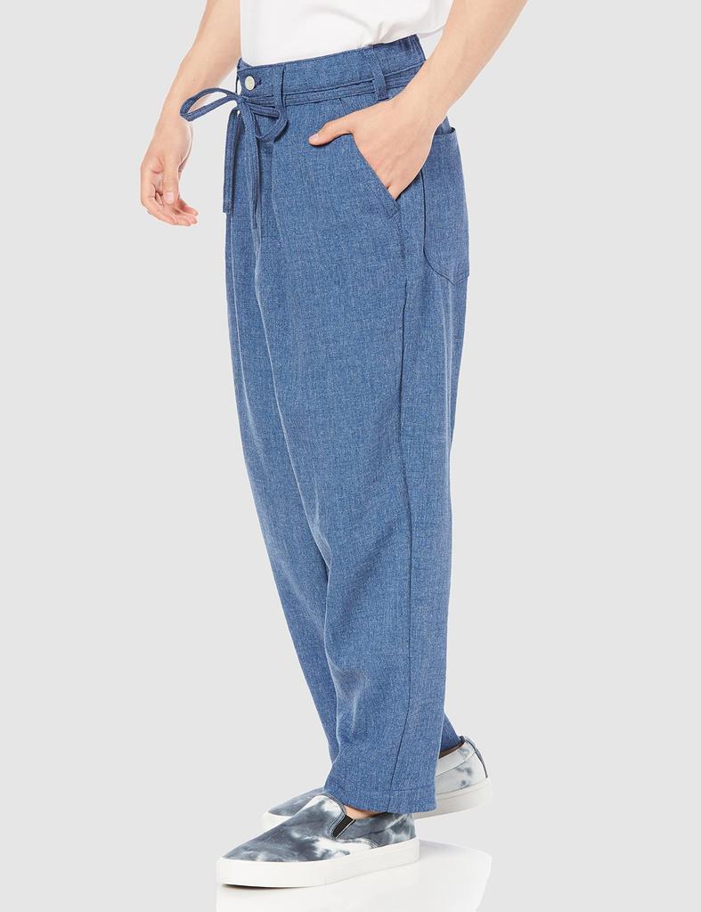 Lee Easy Pants Loose Fit Size XS [Official] Men's Wide-Leg Pants, Blue,