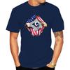 Football T Shirt Men Cotton Print American Flag Crack Graphic Short Sleeve Tees NFL Team Fan Casual Sports Tops Summer O-Neck Daily Wear Shirts