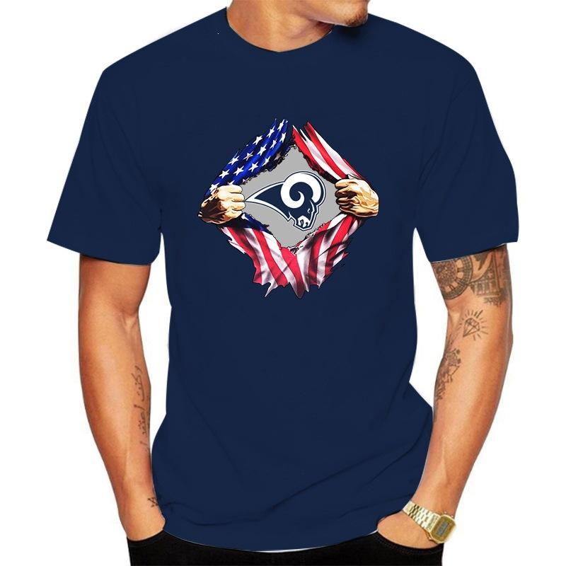 Football T Shirt Men Cotton Print American Flag Crack Graphic Short Sleeve Tees NFL Team Fan Casual Sports Tops Summer O-Neck Daily Wear Shirts