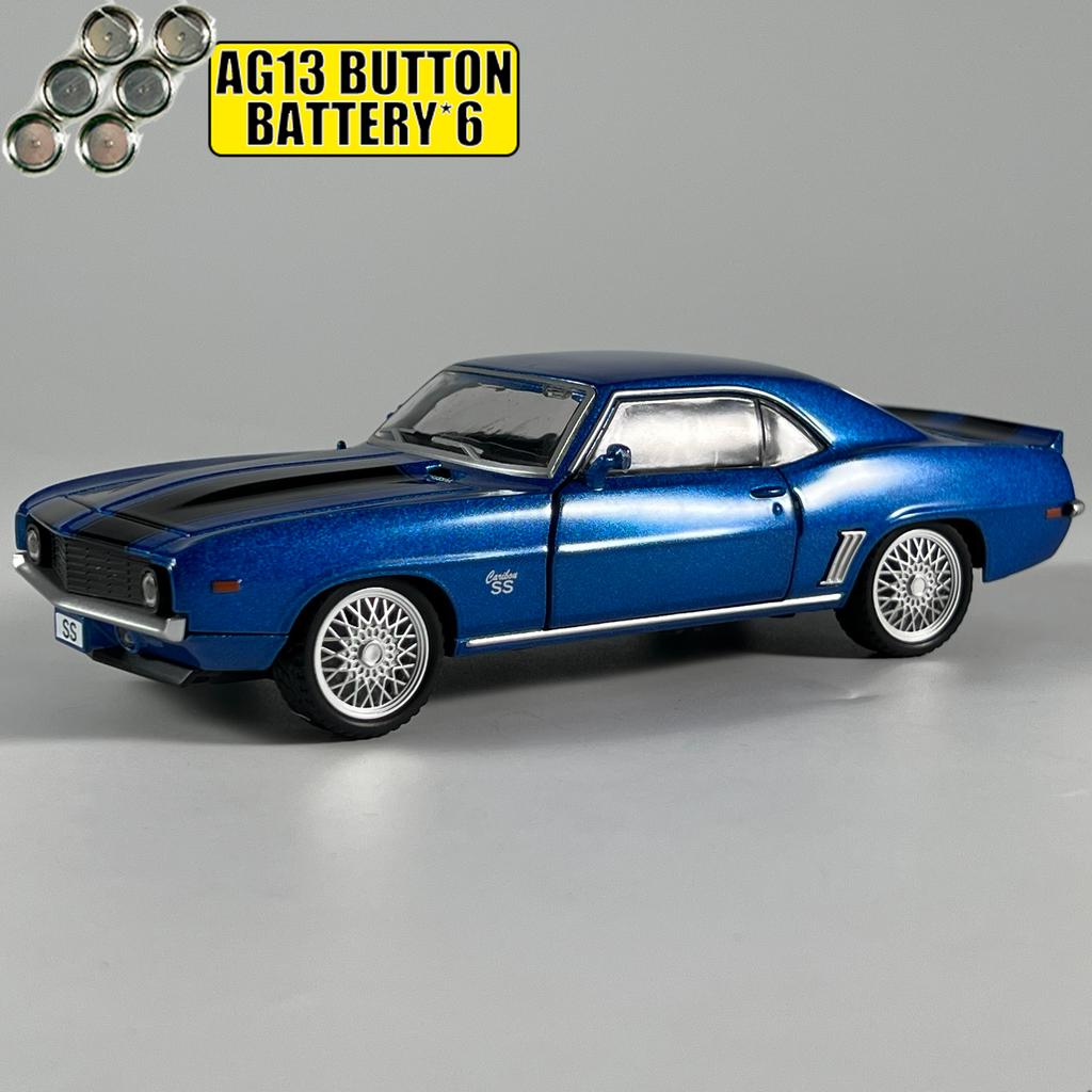 1:32 Chevrolet Camaro SS 350 1969 Super Classic Sports Car Alloy Diecast Model Car Children's Toy Cars Collectibles Hobby Gifts