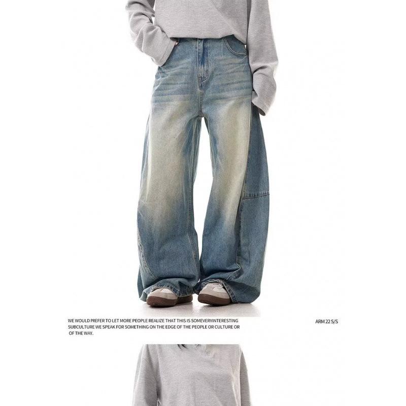 JYL Unisex Cargo Pants American Vintage Stripe Multi-Pocket Cross-Border Denim 3XL бездна