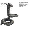 Vintage Candle Holder 3D Coiled Snake Resin Candle Holder Table Decor Snake Candle Holder for Bedroom Living Room