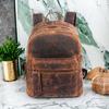 Handmade Vintage 100% Pure Buffalo Leather Backpack Rucksack Travel College Bag