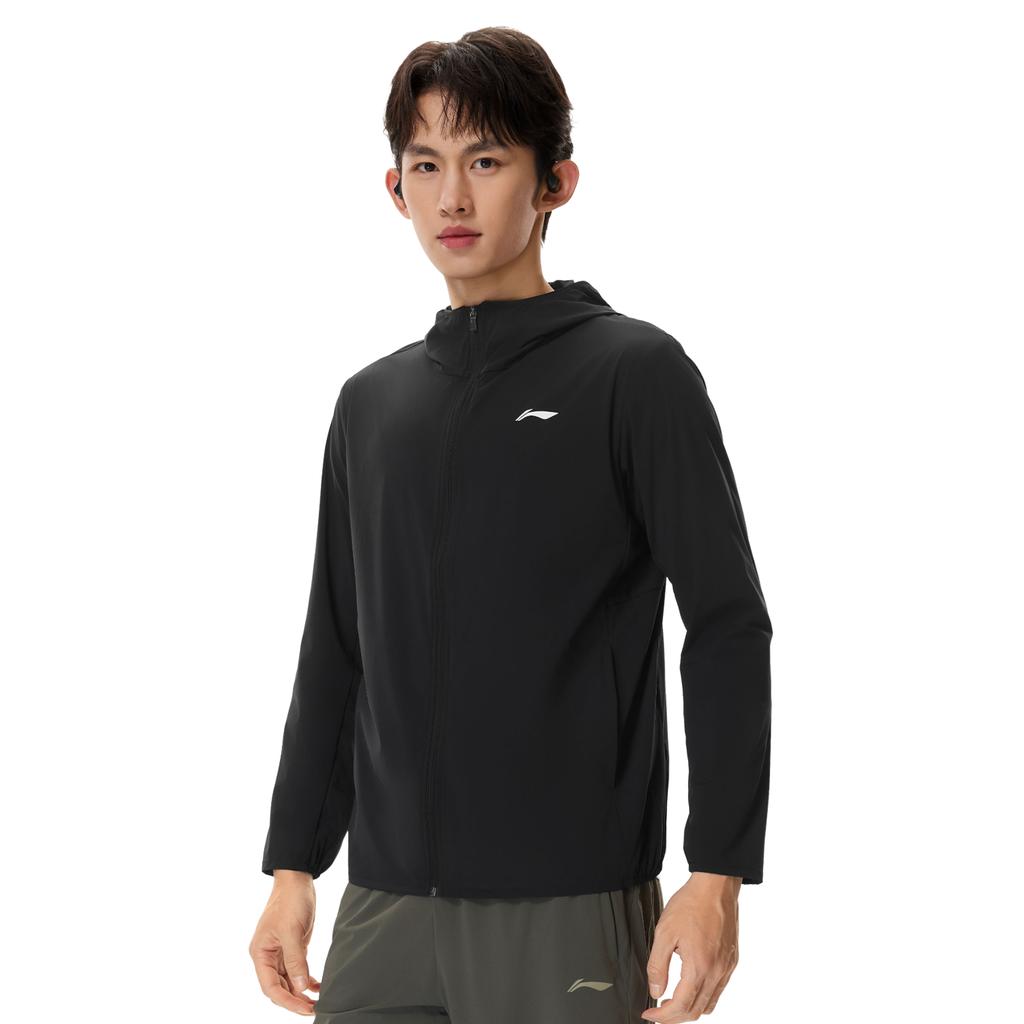 Li-Ning Fitness Series UV Resistant Quick Dry Cool Hooded Sun Protection Jacket Men Jackets AFDWC49-1