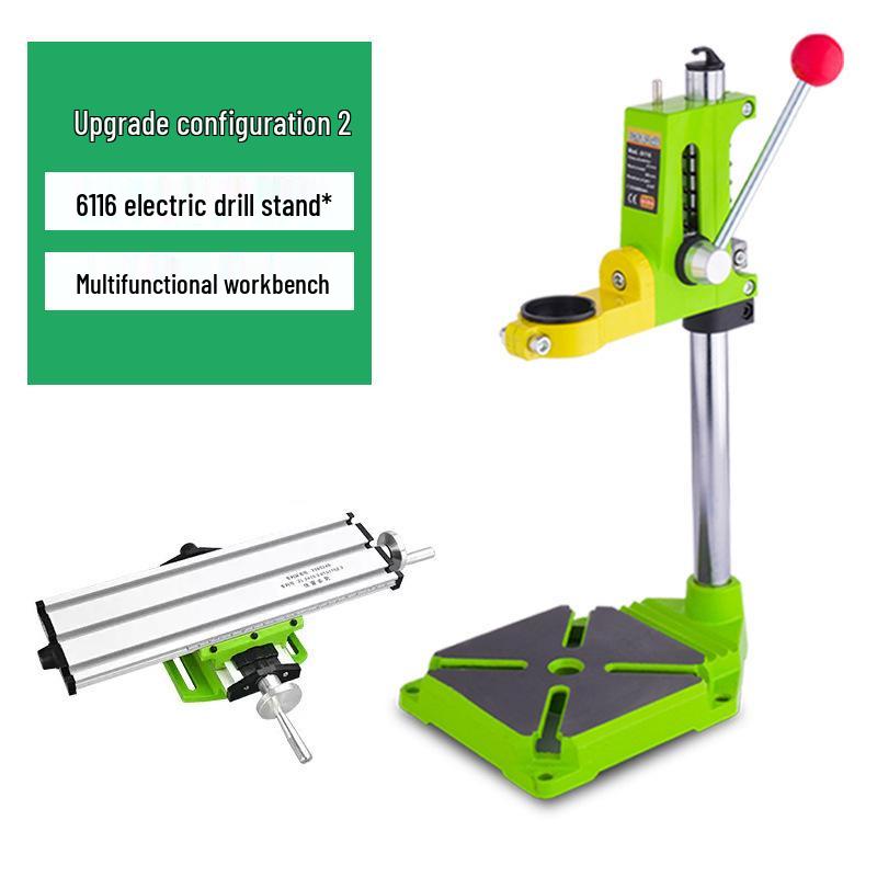 Compact Multifunctional Bench Drill Stand for Hand Drills - High Precision Workbench Fixture