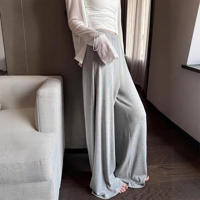 Maternity Casual Pants Glutinous Rice Pants Grandma Pants Loose Wide-leg Pants Drape No Support Casual Outerwear Straight Pants