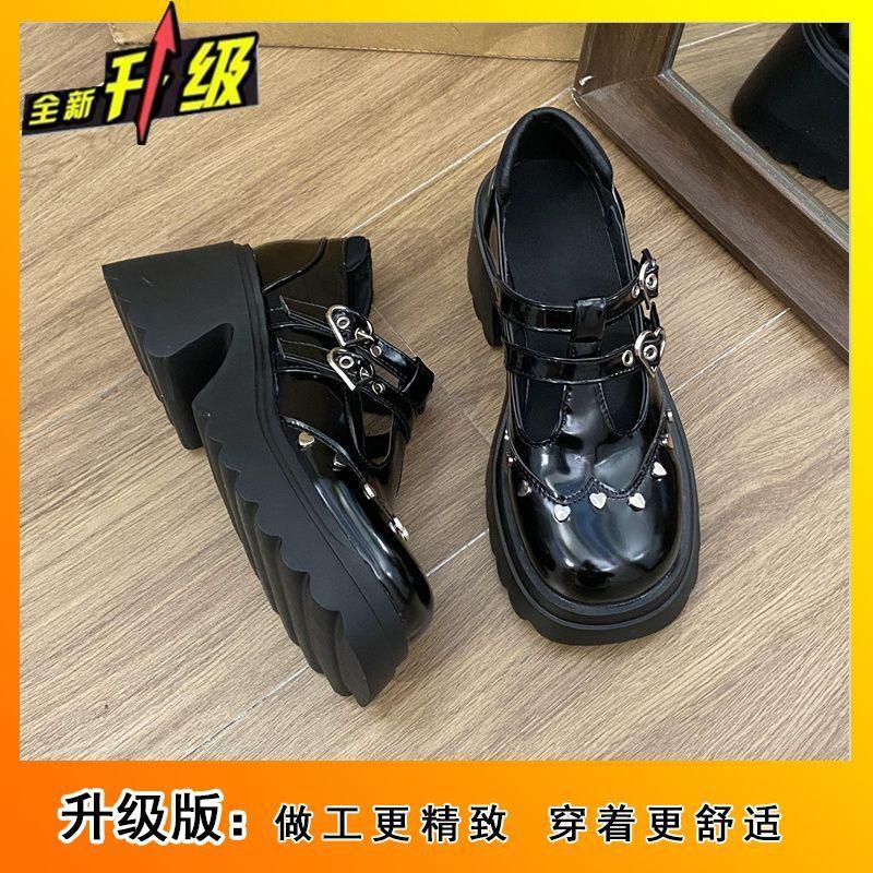 French versatile platform shallow mouth single shoes small leather shoes women's 2025 new niche design British style Mary Jane shoes