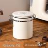 Airtight Stainless Steel Coffee Bean Storage Jar with Measuring Spoon
