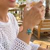 Classic Ocean Element Open Cuff Bracelets for Women Vintage Punk Starfish Shell Bangle Summer Beach Party Jewelry Gifts