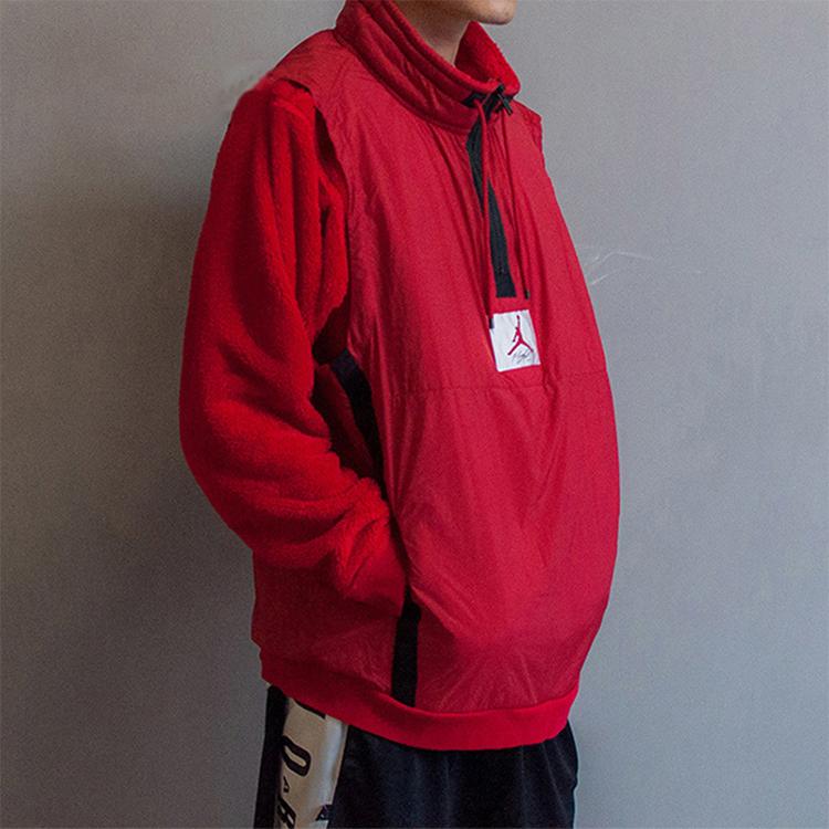 Jordan Fleece Pullover Sports Jacket Men Outerwear Red AH6256-687