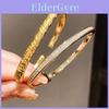 24k Gold Plated Bangle Copper Jewelry With Zircon Embellishments For Elegant Women