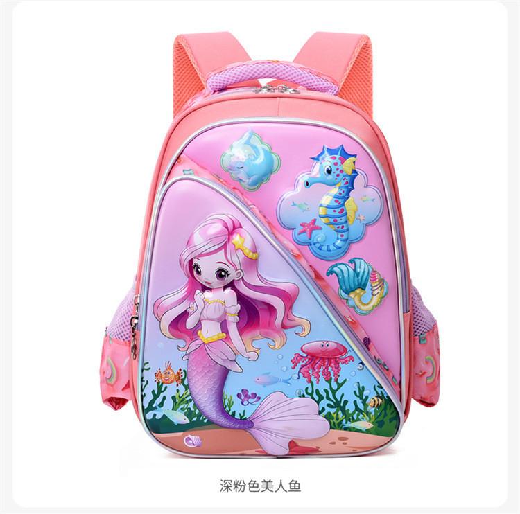 Cute 3d Cartoon Nylon Backpack For Boys And Girls With Ergonomic Design For School
