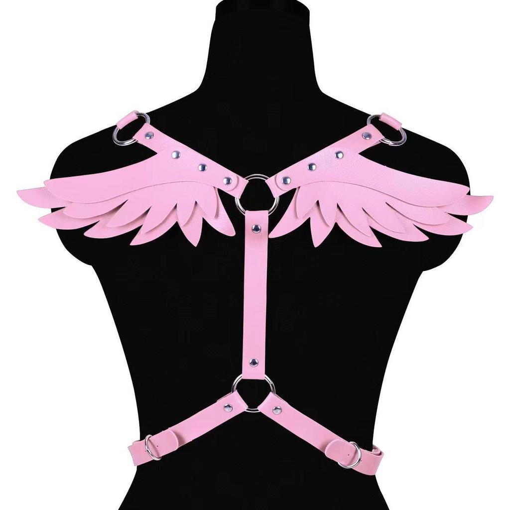 Leather Angel Wings Shoulder & Waist Strap Set for Women