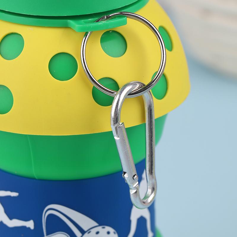 Fold Silicone Water Bottle Outdoor Basketball Football Tennis Golf Baseball Pickleball Leakproof Portable Kids Water Bottle
