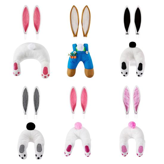 Easter Bunny Ear Butt Decoration Outdoor Yard Lawn Patio Pathway Spring Rabbit Ears Butt Garden Stake Ornament