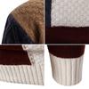 2024 Men's Color Block High Neck Sweater, Trendy Plus Size Knitwear for Autumn/Winter