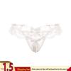 Japanese Sweet Girl Pearl Lace Suspender Thong Set - Open Crotch Lingerie