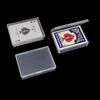 3-Piece Plastic Empty Playing Card Box Holder Storage Organizer with Snap Snaps for Standard 3.5x2.5 Inch Poker-Size Cards, Interior Card Game Case Si
