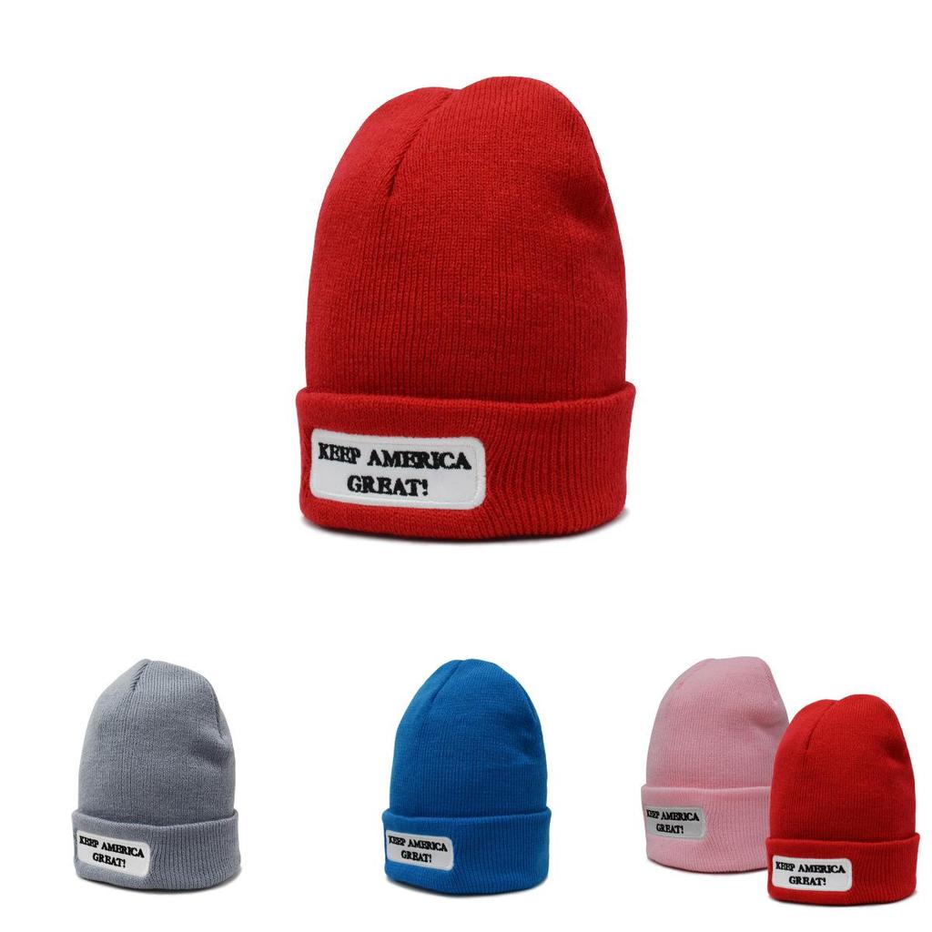 Trump Winter Beanie Hat Keep America Great Knit Beanie Warm Ski Cap Unisex Hats